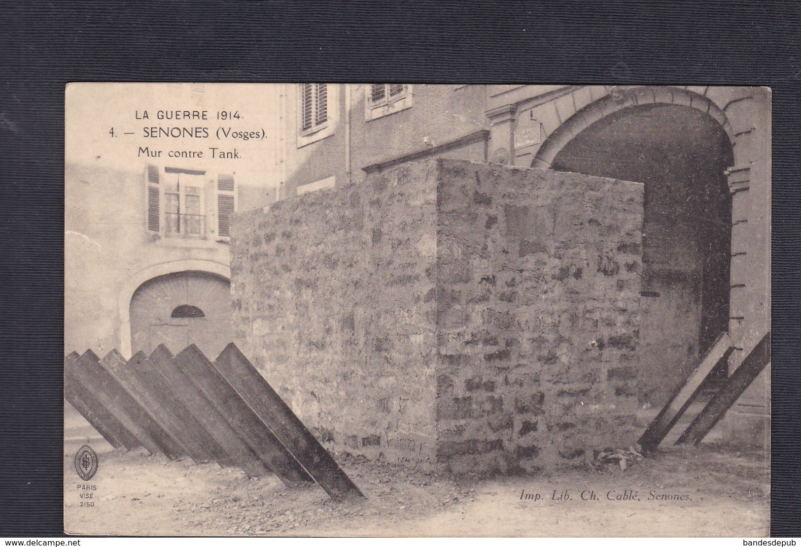 Vente Immediate Senones (88) Guerre 1914 Mur Contre Tank (Imp.  Ch. Cablé) - Senones