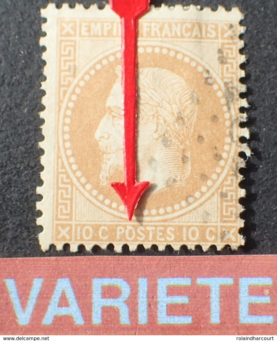 DF50478/482 - NAPOLEON III Lauré N°28A - VARIETE ➤➤➤ Ergot Sur Le Dessus Du 0 De POSTES - 1863-1870 Napoleon III With Laurels