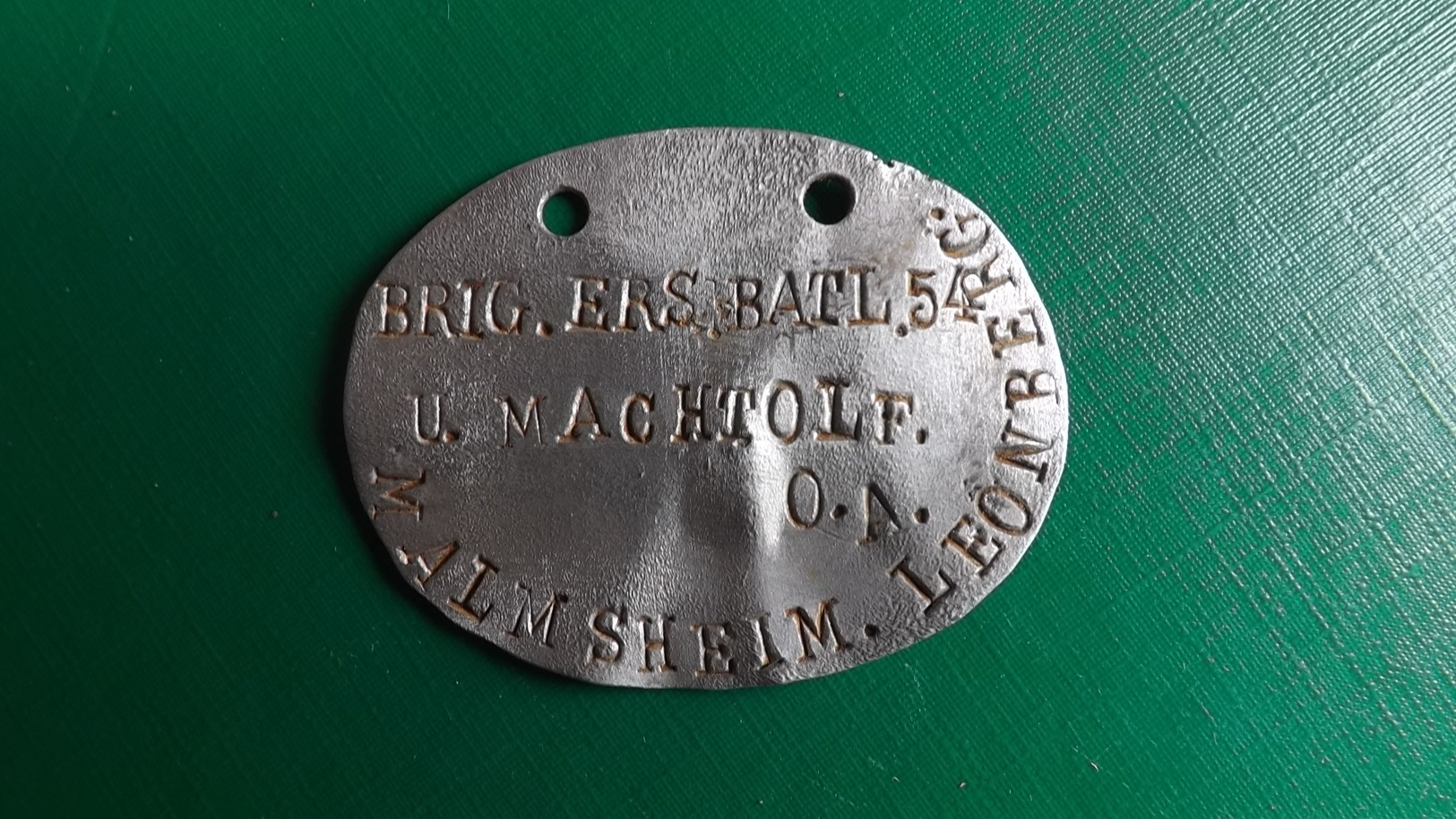 Allemagne Plaque IDENTITE Erkennungsmarke BEB 54   BOIS LE PRETRE - 1914-18