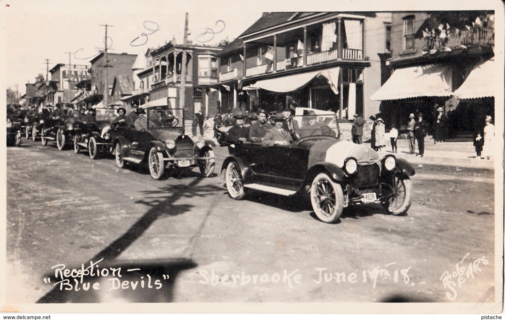 Real Photo Véritable Sears - Sherbrooke Québec - Reception Blue Devils - Juin 1918 - 2 Scans - Sherbrooke