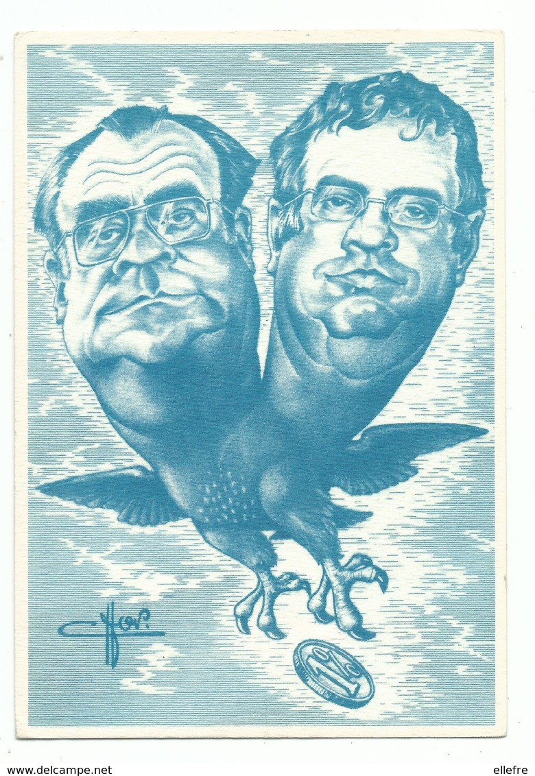 CPSM Satire Politique Fête De L'amitié Syndicat Force Ouvrière F O Illustrateur Chop  - Octobre 1988 - Aigle à 2 Têtes - Vakbonden