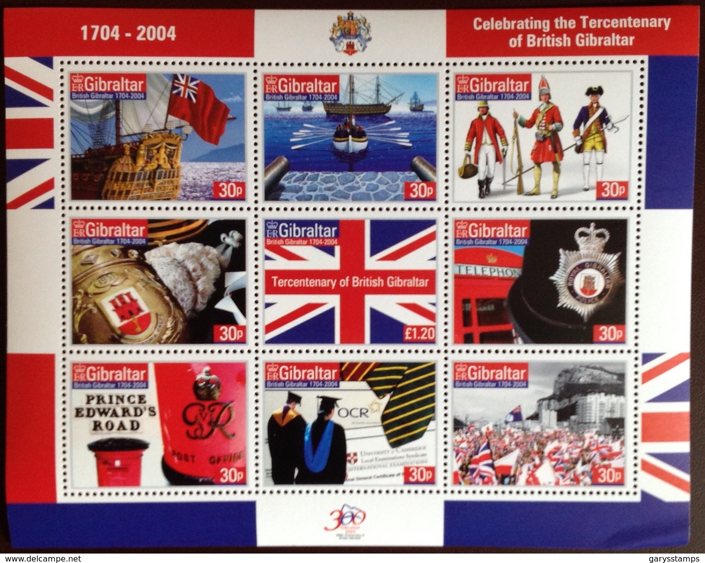 Gibraltar 2004 Tercentenary Sheetlet MNH - Gibraltar