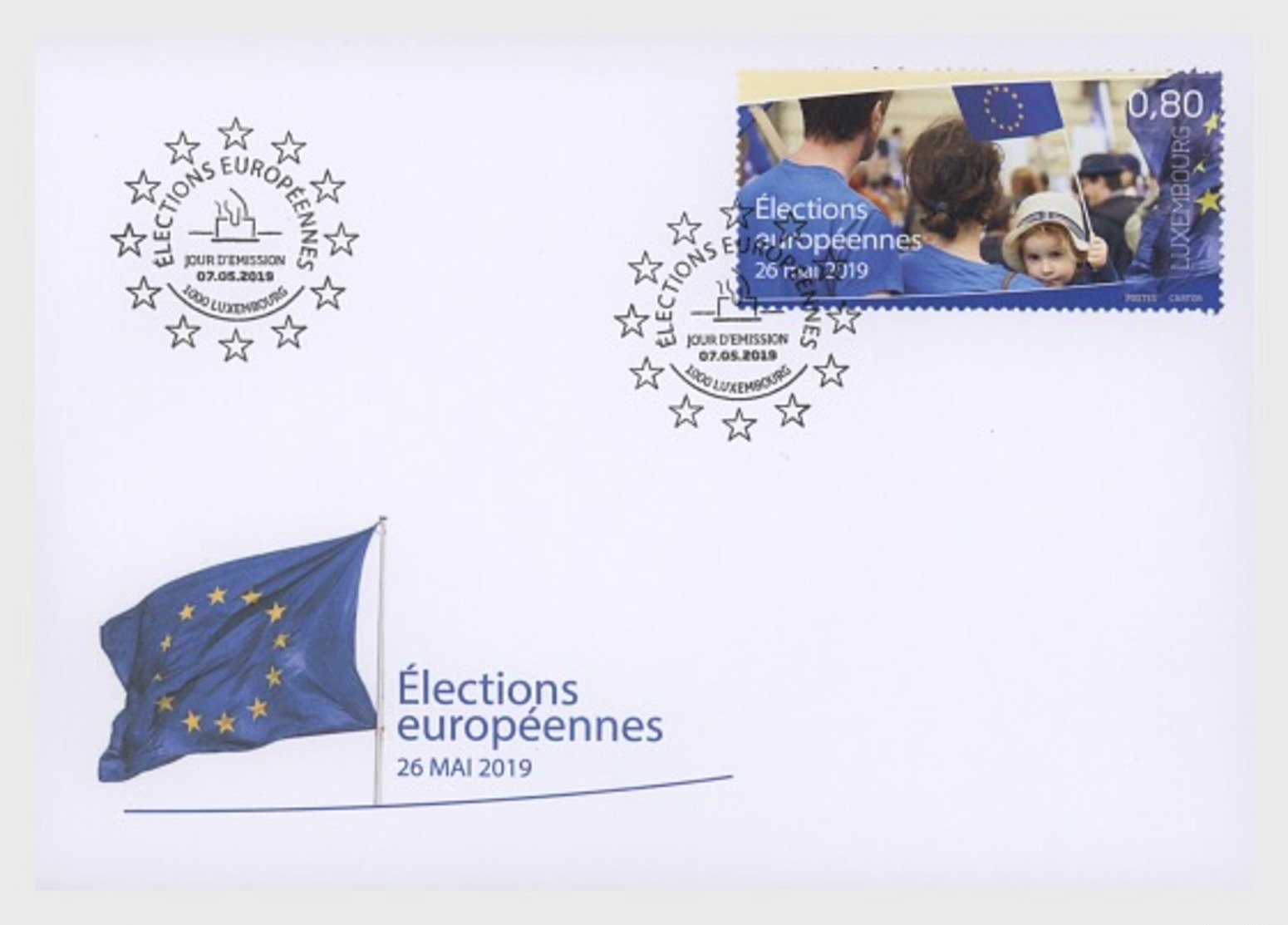 H01 Luxembourg 2019  European Elections FDC - Neufs