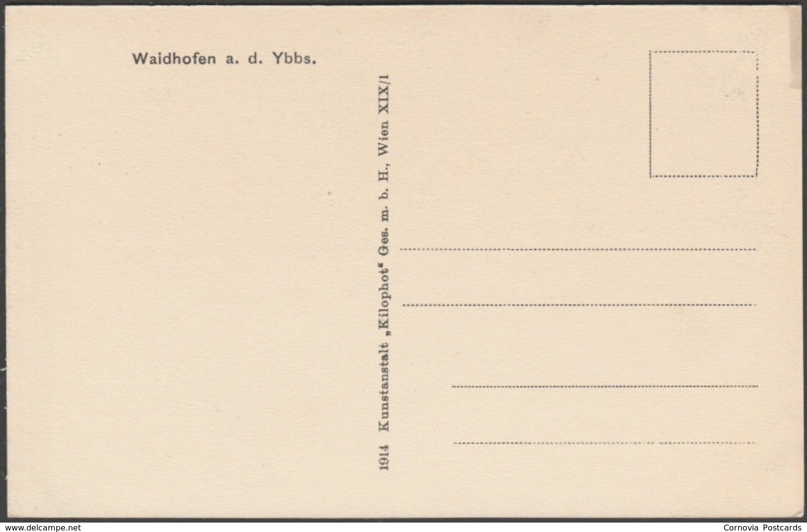 Waidhofen An Der Ybbs, Niederösterreich, 1914 - Kilophot AK - Waidhofen An Der Ybbs