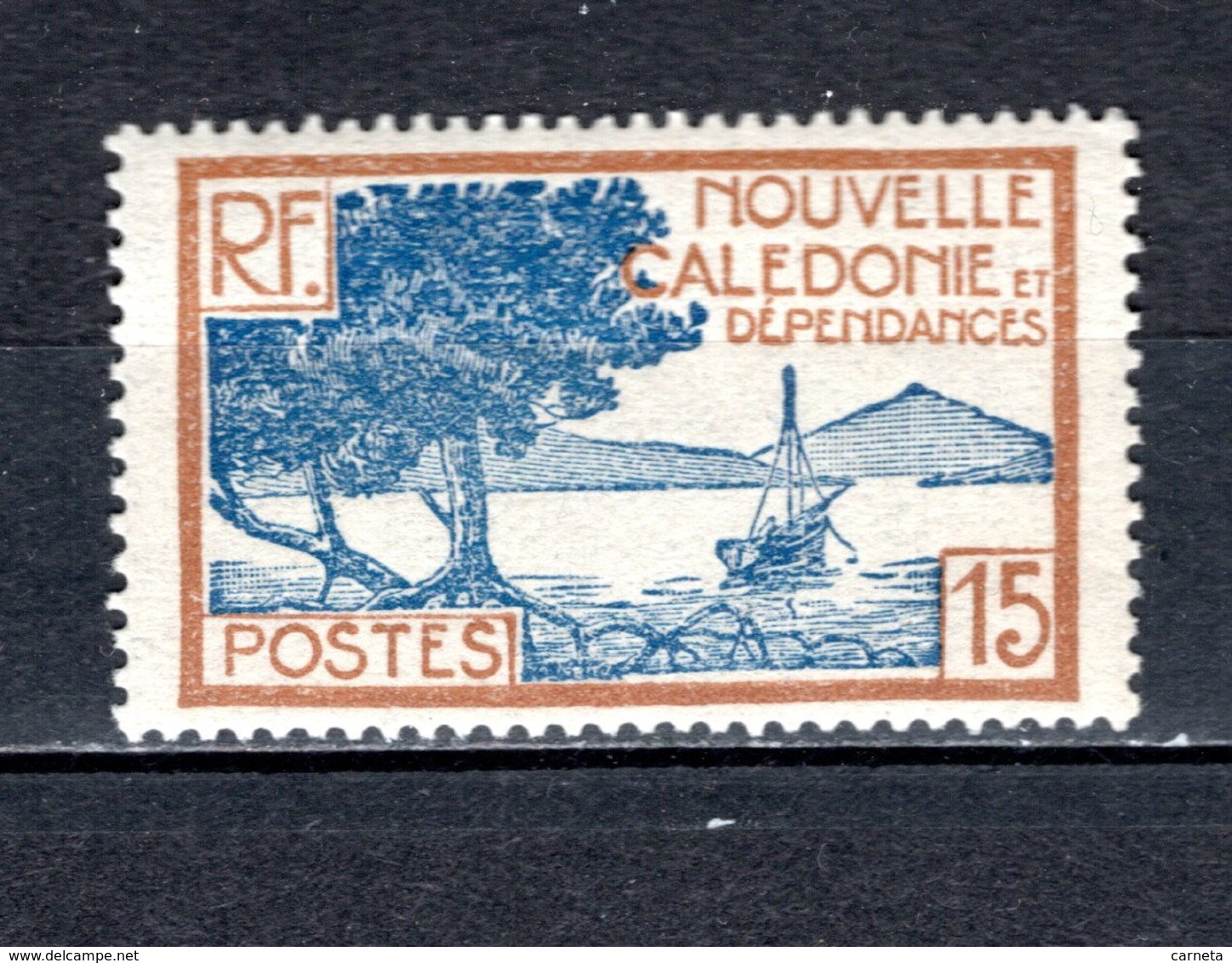 Nlle CALEDONIE  N° 144  NEUF SANS CHARNIERE  COTE  0.75€   BAIE DES PALETUVIERS  BATEAUX - Unused Stamps