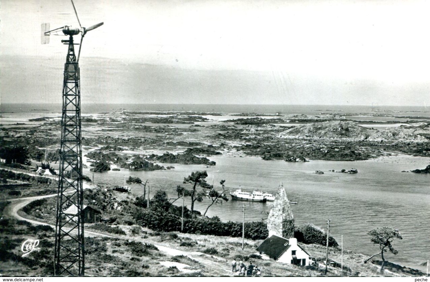 N°72807 -cpsm îles Chausey -vue Générale Depuis Le Phare- - Other & Unclassified