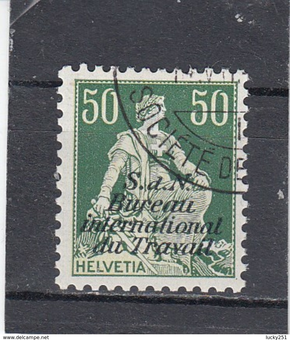Suisse - N° YT 39a - Obl. - BIT - Papier Gaufré - Service