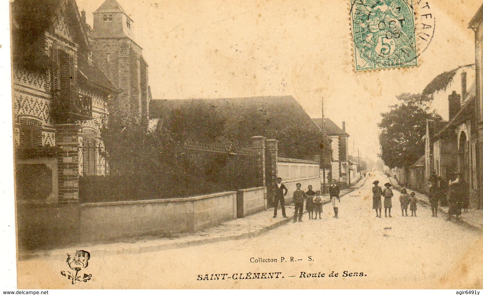 - St CLEMENT (89) - Route De Sens (bien Animée)  -1955- - Saint Clement