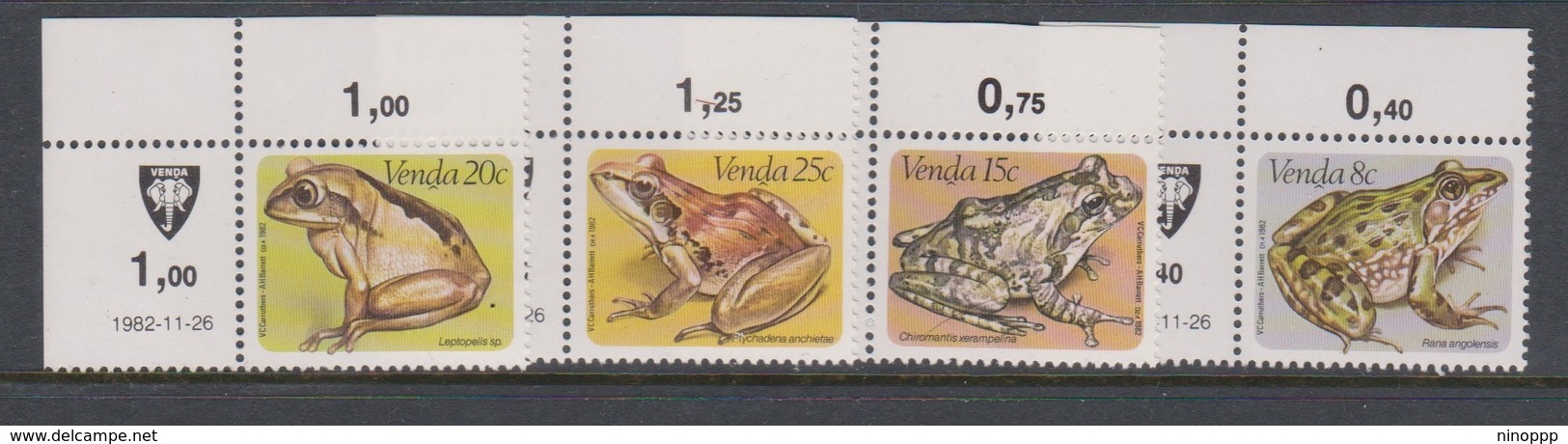 South Africa-Venda SG 67-70 1982 Frogs, Mint Never Hinged - Venda