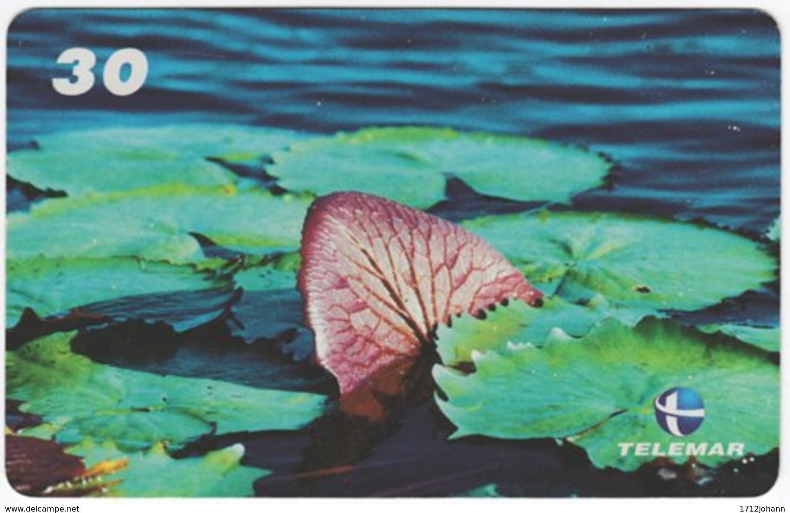 BRASIL I-012 Magnetic Telemar - Plant, Flower, Waterlily - Used - Brazil