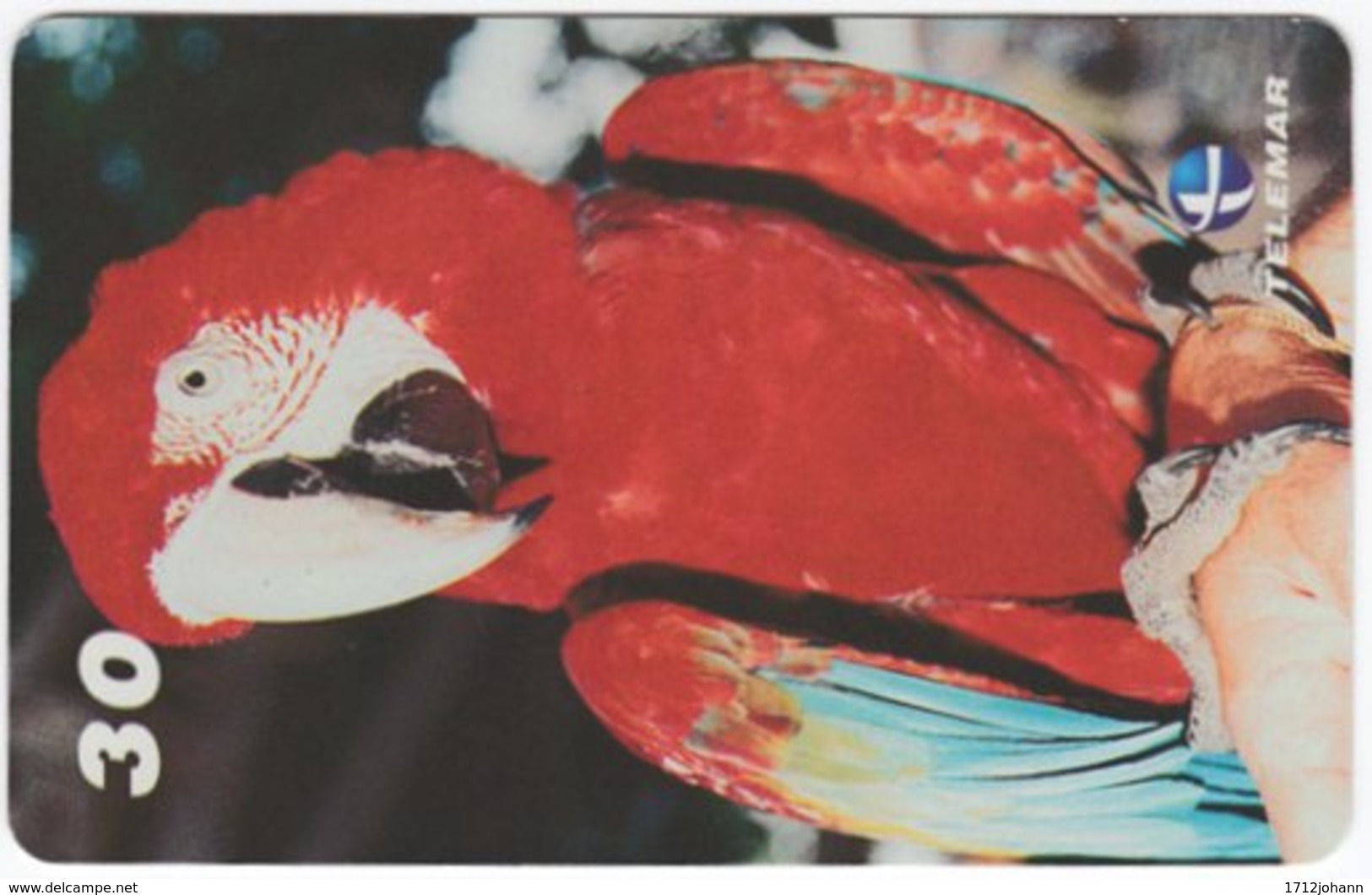 BRASIL I-016 Magnetic Telemar - Animal, Bird, Parrot - Used - Brasilien