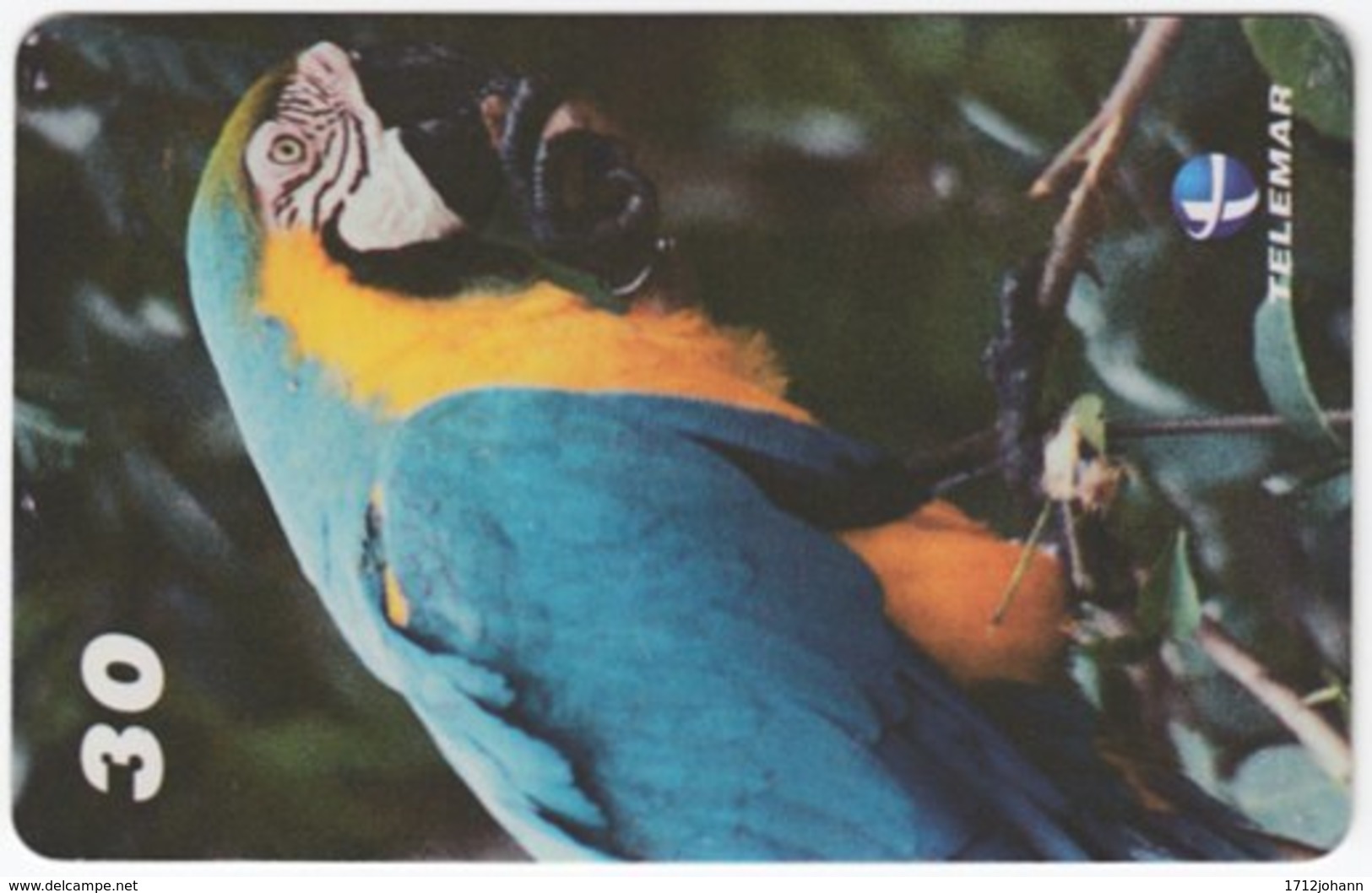 BRASIL I-017 Magnetic Telemar - Animal, Bird, Parrot - Used - Brasilien