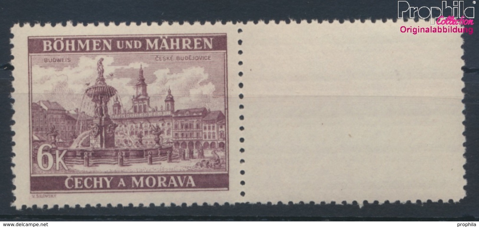 Böhmen Und Mähren 58LW Mit Leerfeld Postfrisch 1940 Budweis (9310511 - Nuevos