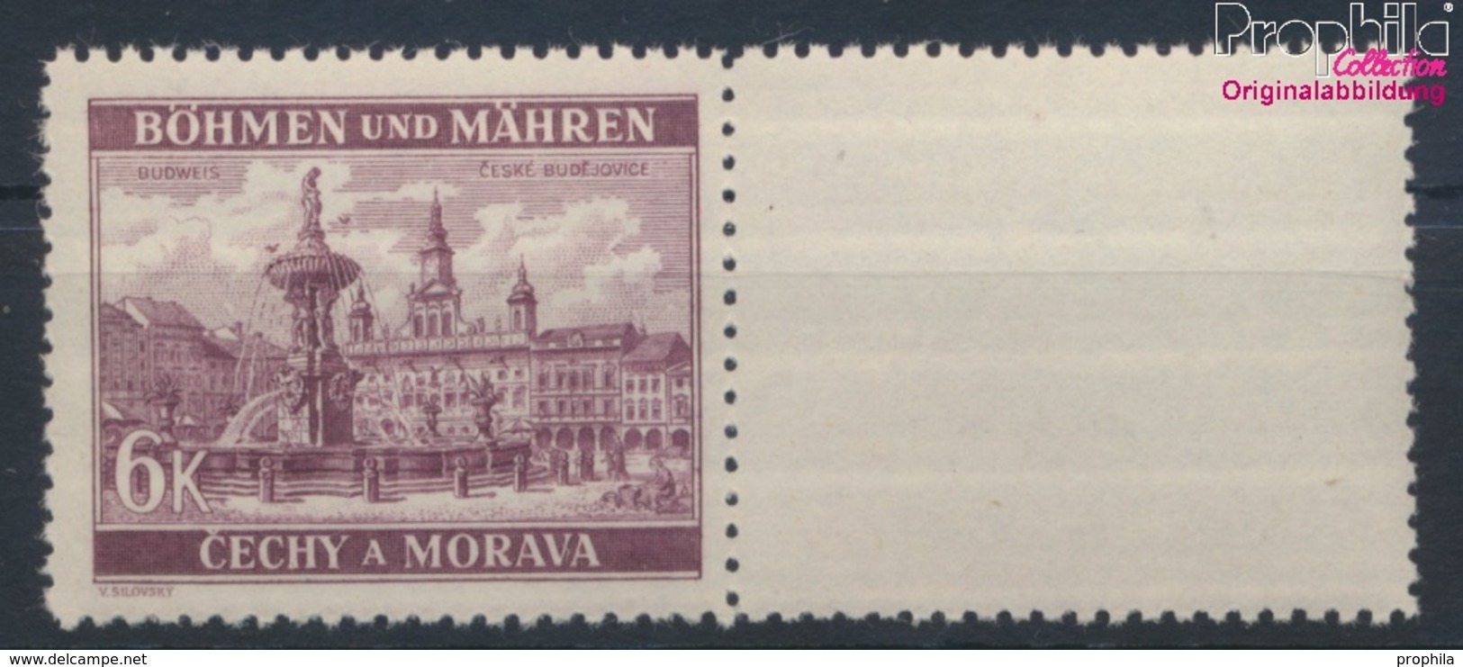 Böhmen Und Mähren 58LW Mit Leerfeld Postfrisch 1940 Budweis (9310512 - Nuevos