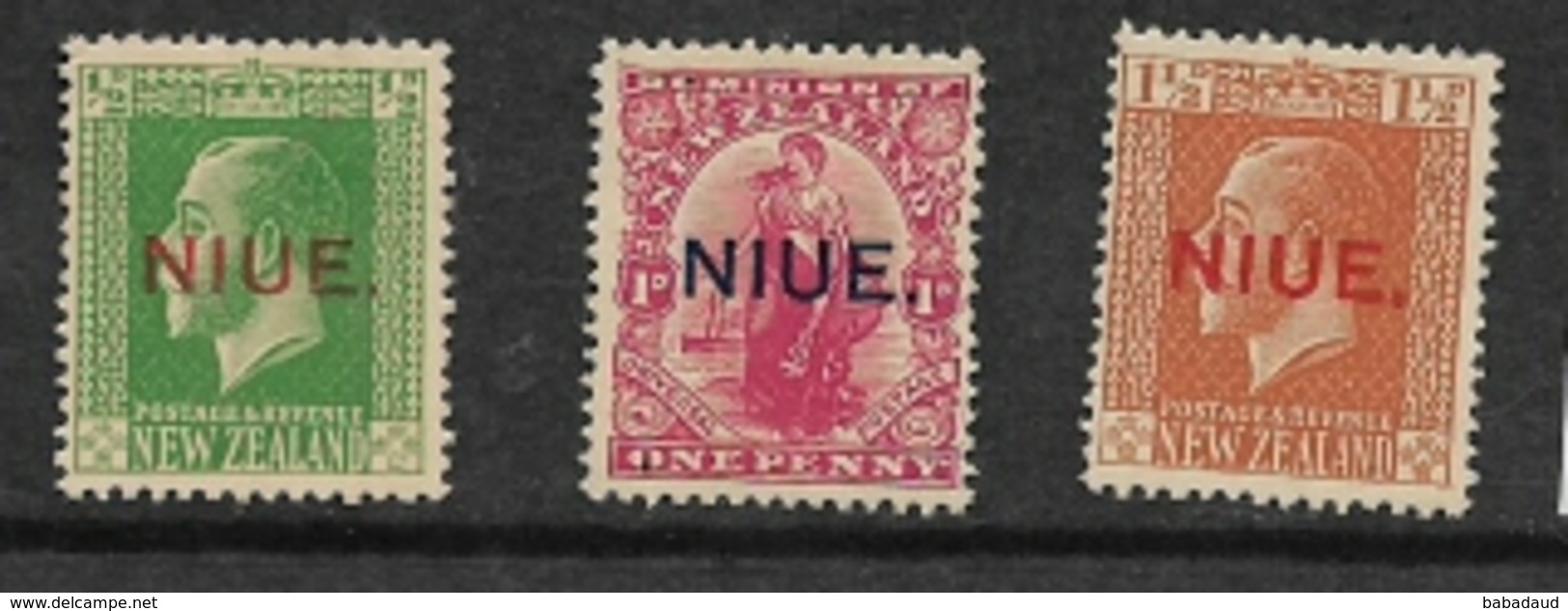 Niue, GVR 1911, 1/2d, 1d, 1 1/2d, MH * - Niue