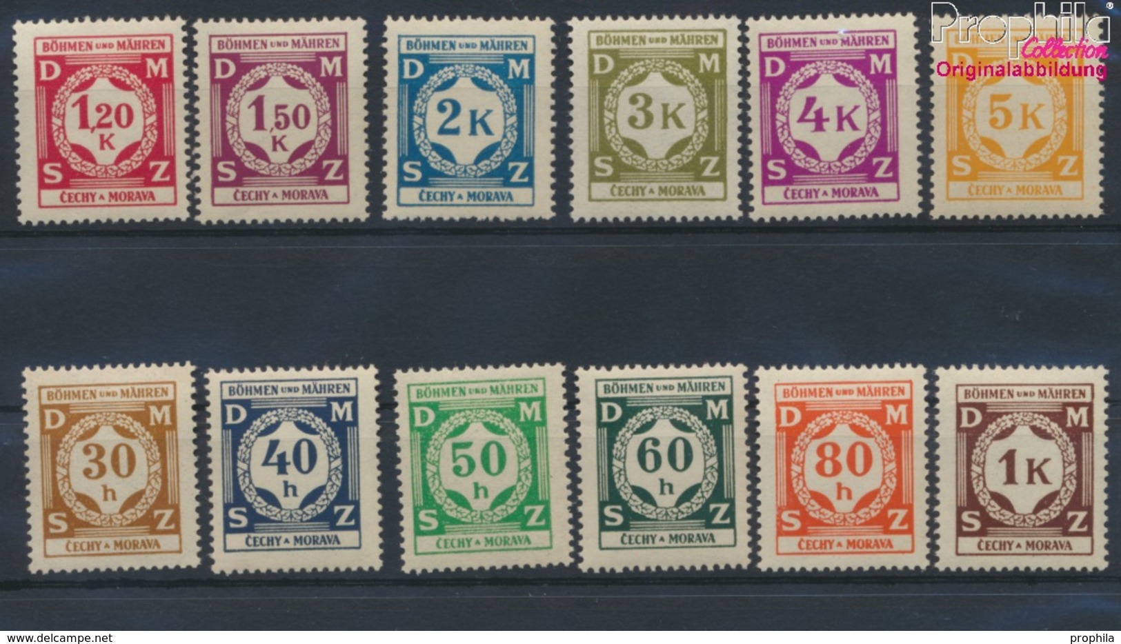 Böhmen Und Mähren D1-D12 (kompl.Ausg.) Postfrisch 1941 Ziffer (9310373 - Nuevos