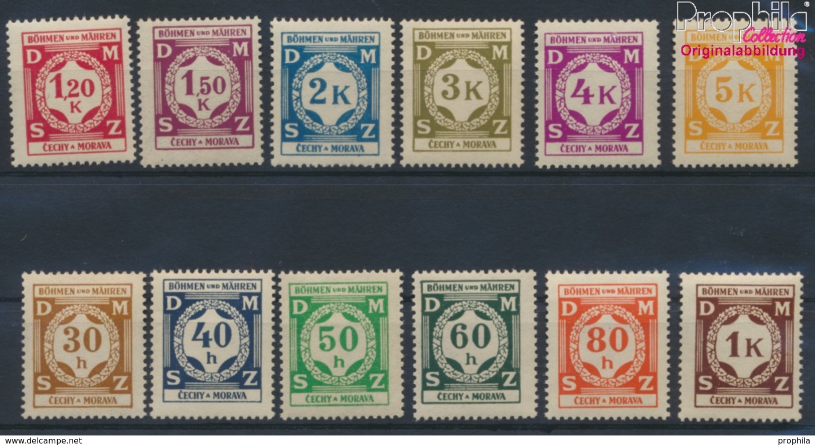 Böhmen Und Mähren D1-D12 (kompl.Ausg.) Postfrisch 1941 Ziffer (9310374 - Nuevos