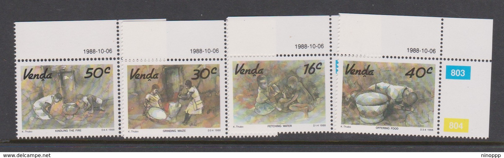 South Africa-Venda SG 179-182 1988 Watercolours, Mint Never Hinged - Venda