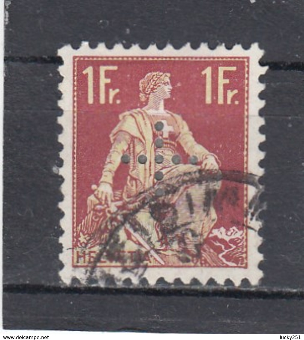 Suisse - N° YT 120 - Obl. - Année 1935-37  - Perforé - Dienstzegels