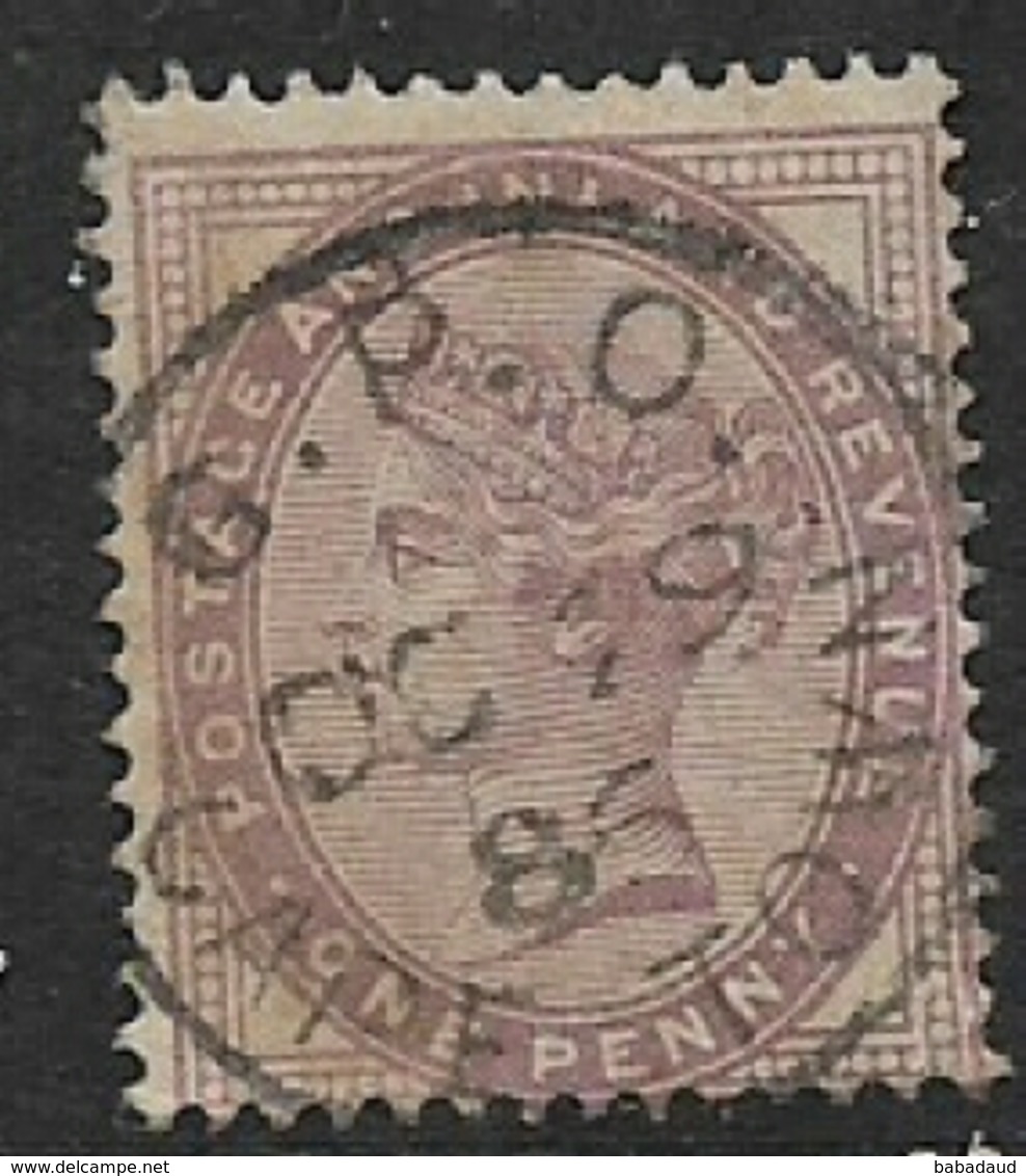 South Africa,CoGH, G.Britain 1d Lilac Used G.P.O.CAPE TOWN OC 29 86 C.d.s. - Cape Of Good Hope (1853-1904)