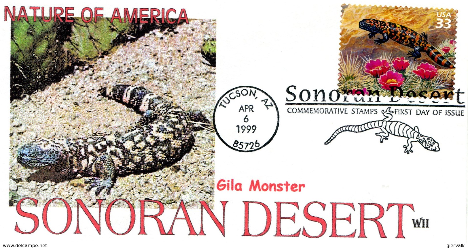 UNITED STATES 1999 FDC With LIZARD.BARGAIN.!! - Andere & Zonder Classificatie