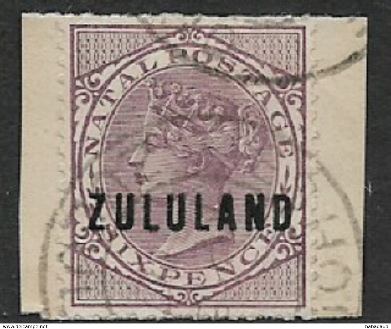 South Africa, Zululand, On 6d Of Natal, Used On Fragment - Zululand (1888-1902)