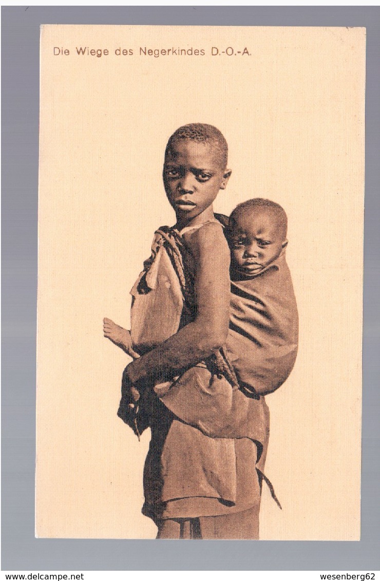 TANZANIA Deutsch- Ost- Afrika  Die Wiege Des Negerkindes Ca 1920  OLD POSTCARD - Tanzania