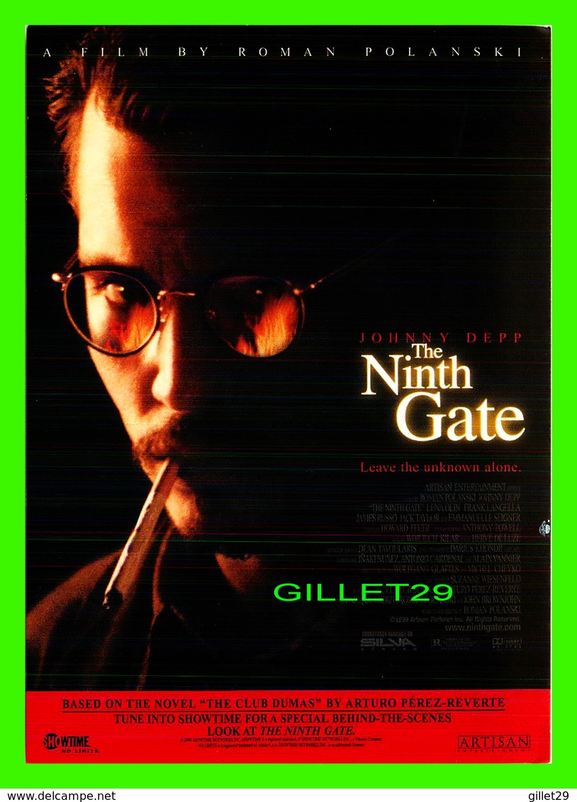 AFFICHES DE FILM -" THE NINTH GATE " FILM BY ROMAN POLANSKI WITH JOHNNY DEPP IN 1999 - - Affiches Sur Carte