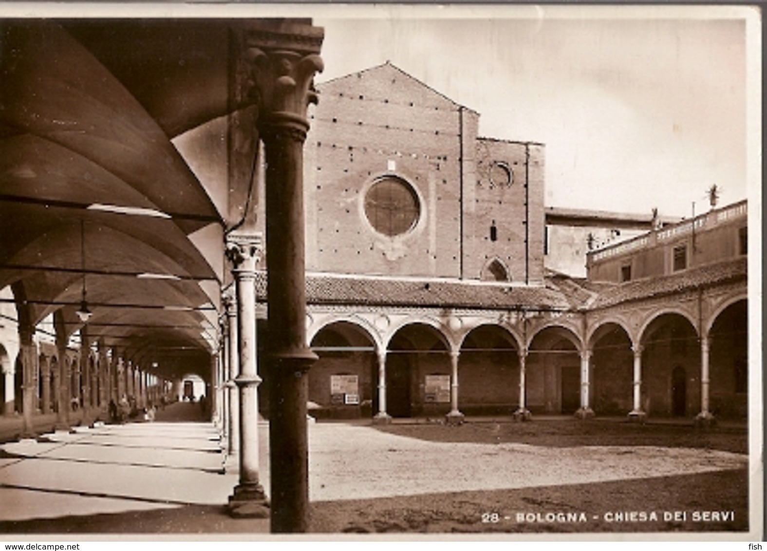 Italy & Circulated, Chiesa Dei Servi, Bologna, Roma 1933 (28) - Monumenten