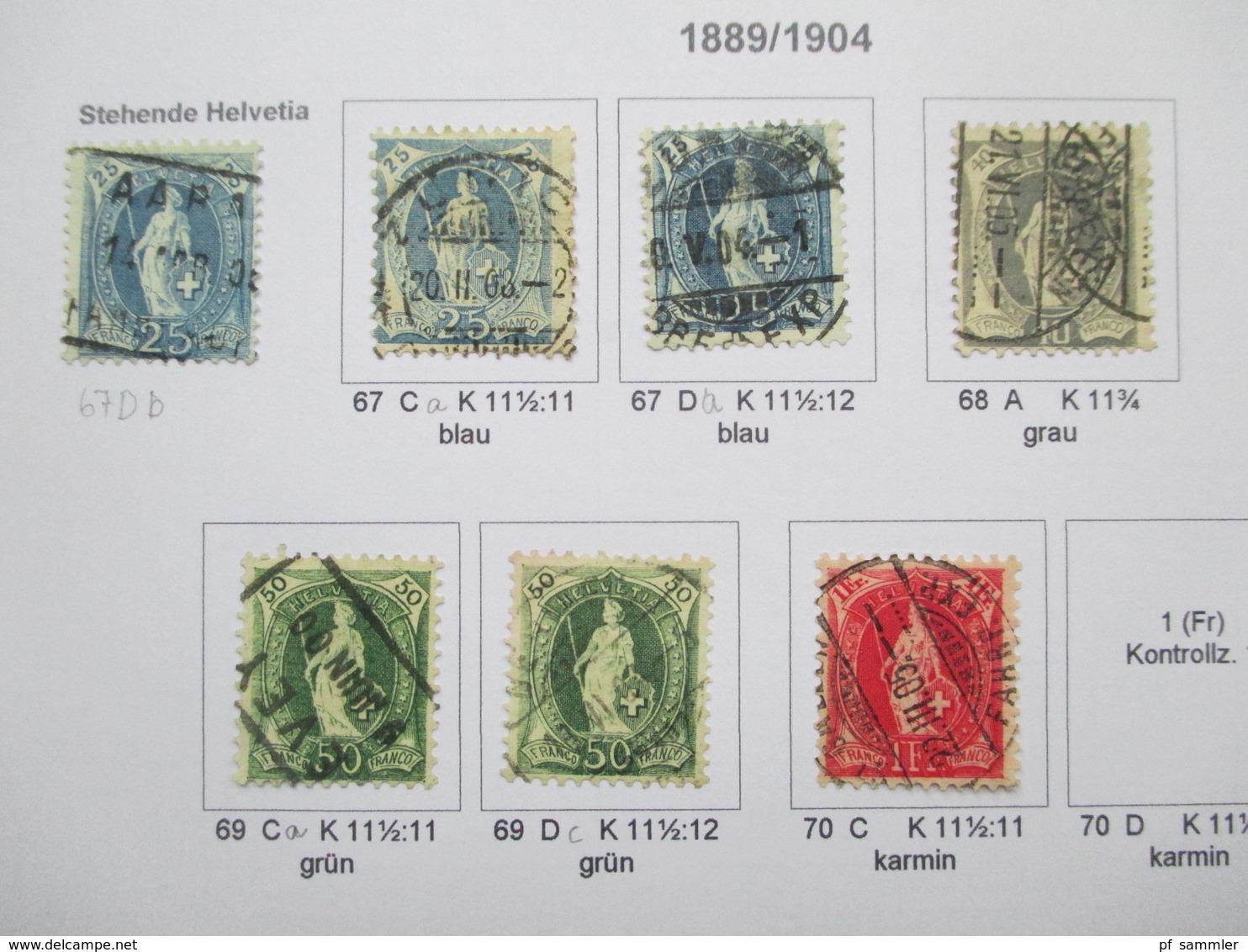 Schweiz Sammlung ab 1862 - 1999 gestempelt / vereinzelt * Angangs auch mit Farben / Typen! Saubere Stempel!!