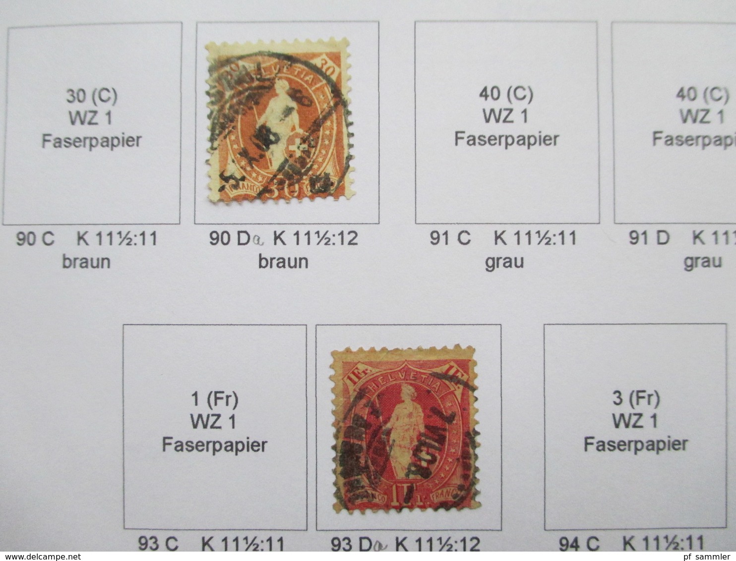 Schweiz Sammlung ab 1862 - 1999 gestempelt / vereinzelt * Angangs auch mit Farben / Typen! Saubere Stempel!!