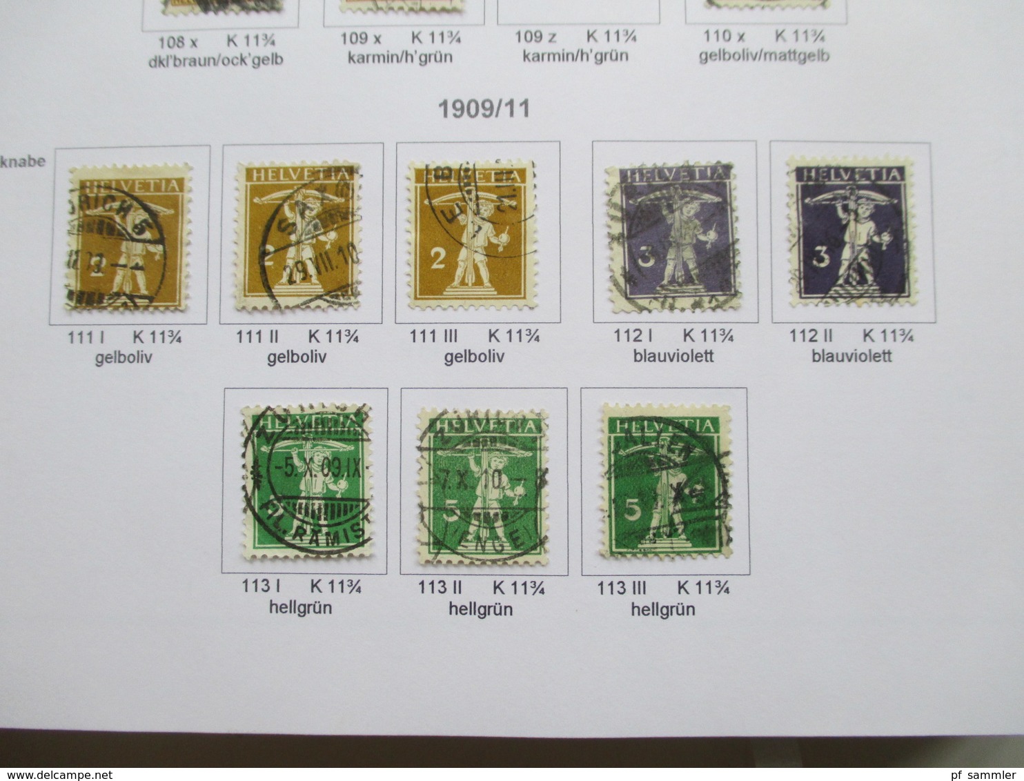 Schweiz Sammlung ab 1862 - 1999 gestempelt / vereinzelt * Angangs auch mit Farben / Typen! Saubere Stempel!!