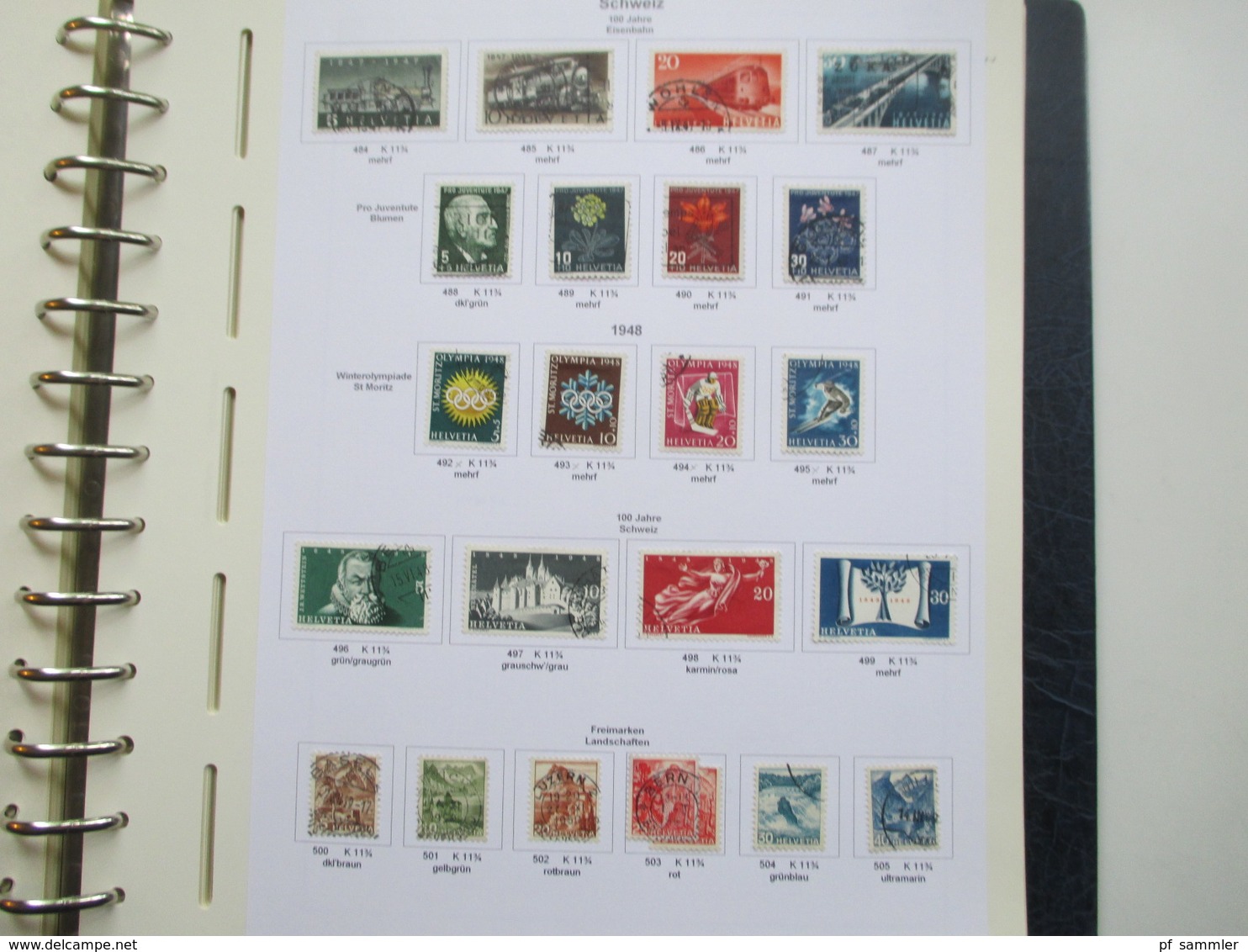 Schweiz Sammlung ab 1862 - 1999 gestempelt / vereinzelt * Angangs auch mit Farben / Typen! Saubere Stempel!!