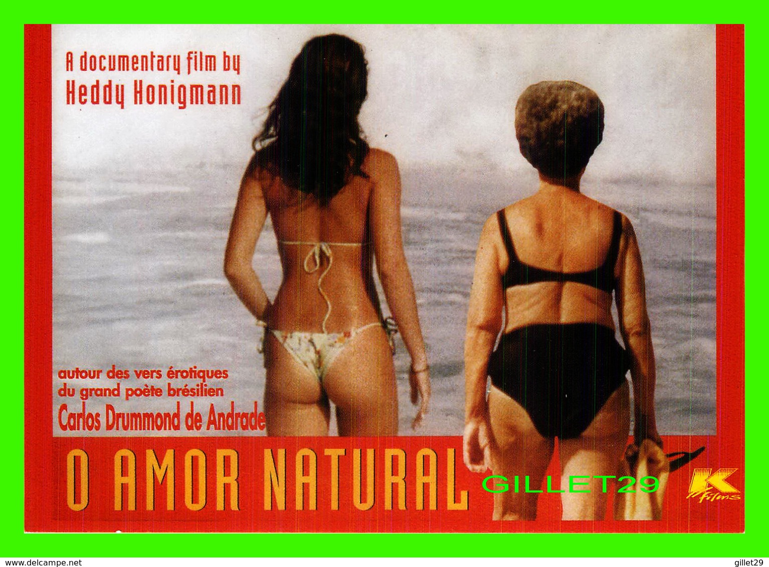 AFFICHES DE FILM - " O AMOR NATURAL " - FILM BY HEDDY HONIGMANN IN 1997 - CARLOS DRUMMOND DE ANDRADE - - Affiches Sur Carte