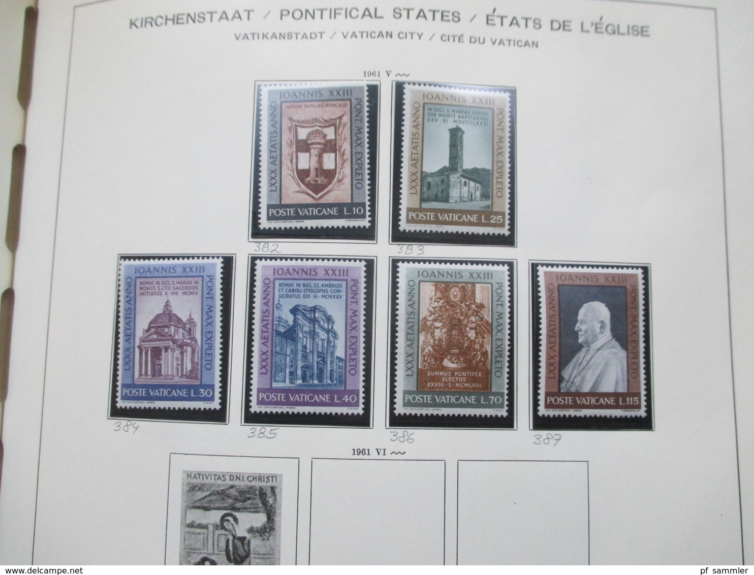 Vatican Sammlung ab 1929 - 1986 ab ca. 59 ** und viele Marken / Sätze + Kirchenstaat Neudrucke!! Leuchtturm Vordruck