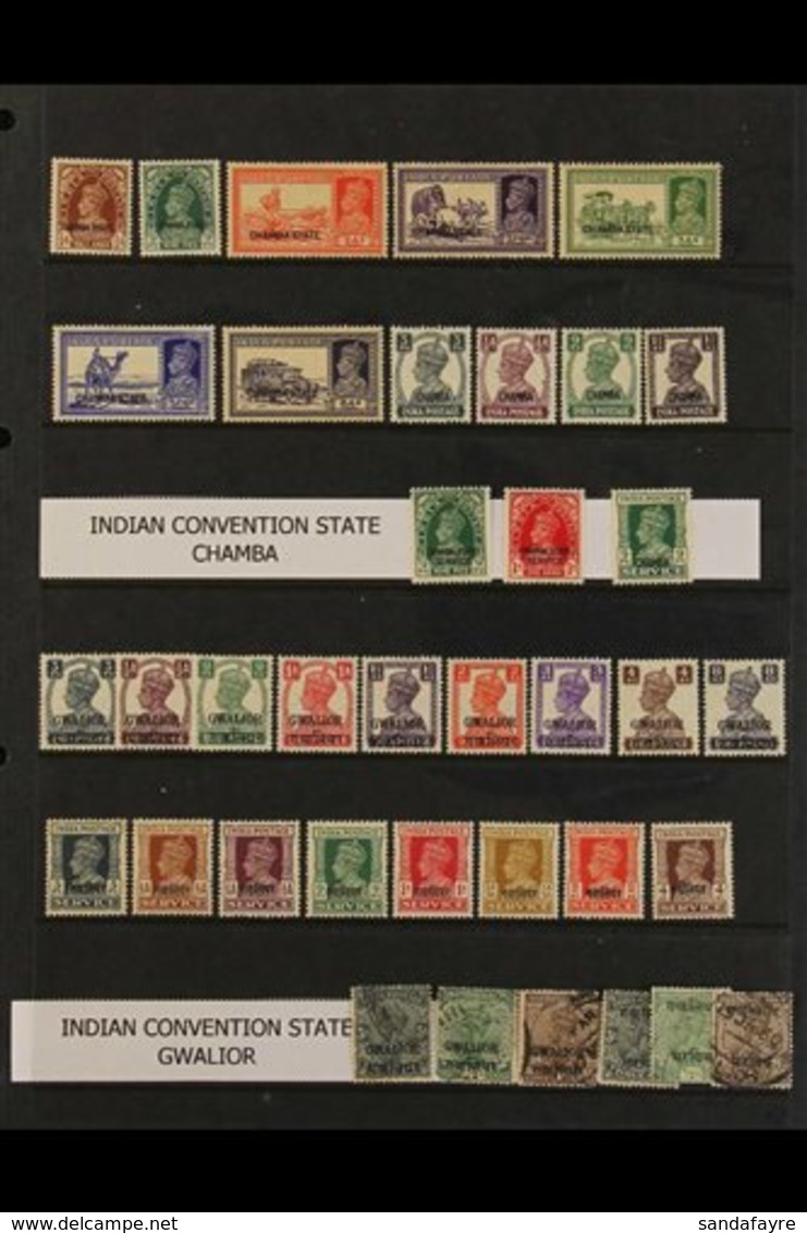 INDIA & STATES Mostly Mint KGVI Collection, We See Ranges Of Convention States From Chamba, Gwalior, Jind, Nabha, Patial - Andere & Zonder Classificatie