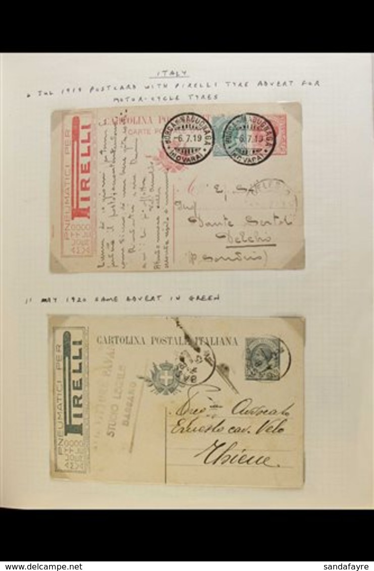 MOTORCYCLING 1919 Onwards, Topical Collection, ALL ITALIAN ITEMS Arranged In Three Albums, Includes Mostly Covers With P - Unclassified