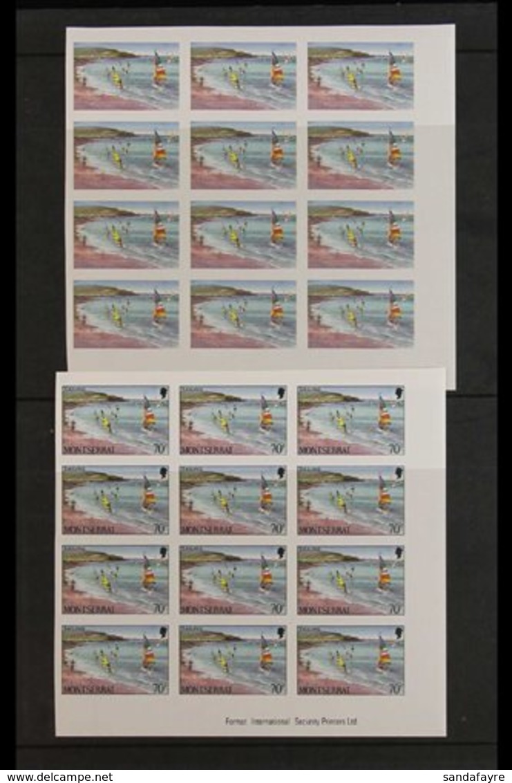 TOURISM MONTSERRAT 1986 Tourism Complete Set (SG 710/23) - Each Value With Seven Different PROGRESSIVE COLOUR IMPERF PRO - Non Classificati