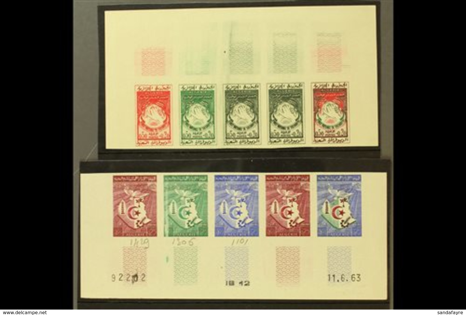 1963 National Solidarity Fund And 1st Anniversary Of Independence (as Yvert 378/79, SG 410/11) IMPERF PROGRESSIVE COLOUR - Andere & Zonder Classificatie