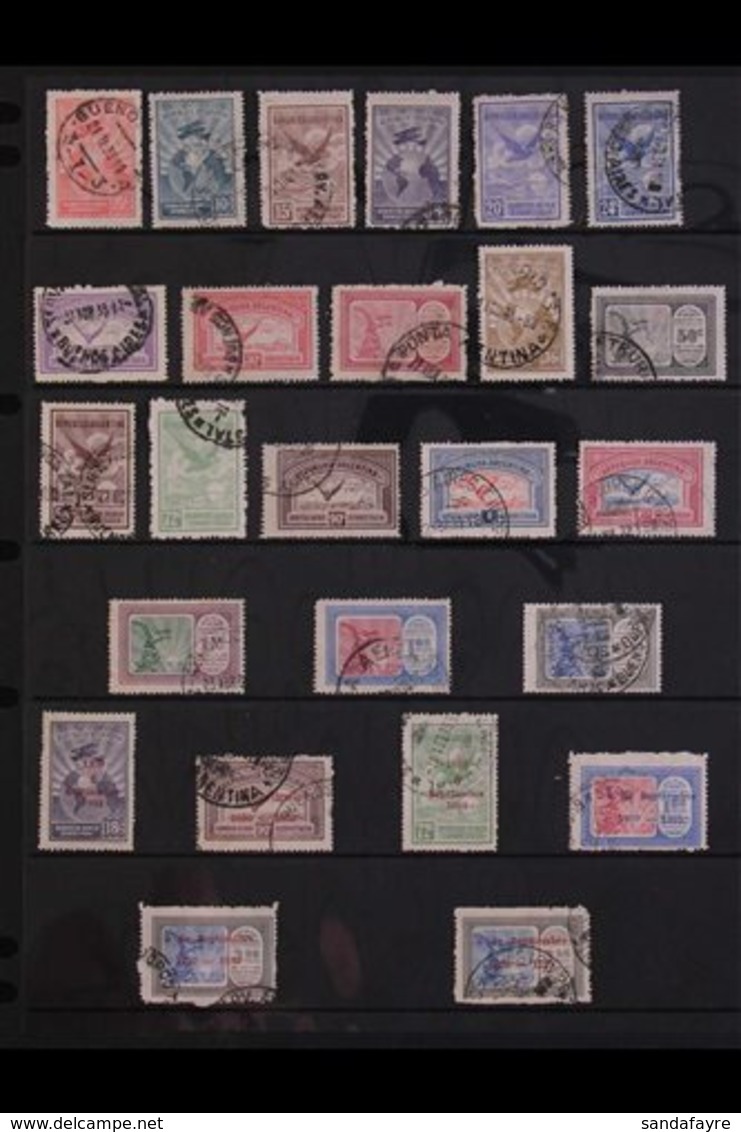 1928-42 AIR POST COLLECTION Presented On A Pair Of Stock Pages. A Mint/nhm & Used Collection That Includes The 1928 Set  - Autres & Non Classés