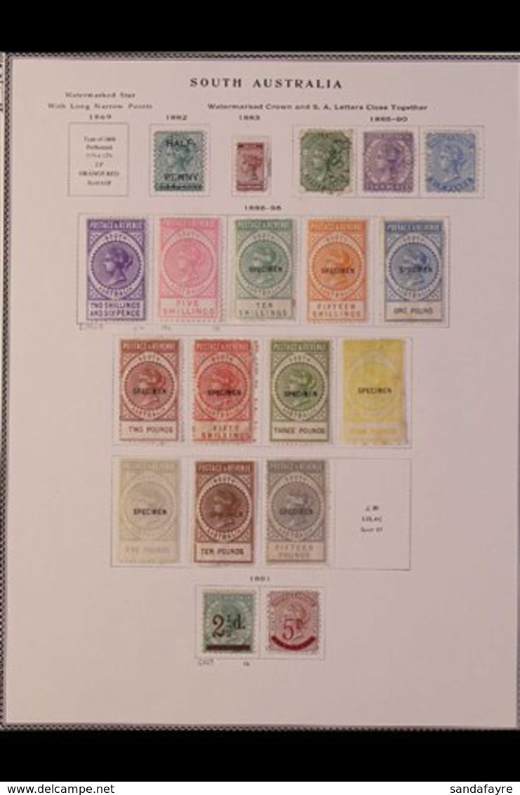 SOUTH AUSTRALIA 1883 - 1912 Superb Chiefly Mint Collection With Many Complete Sets And "tall" Values To £1 Including 188 - Altri & Non Classificati