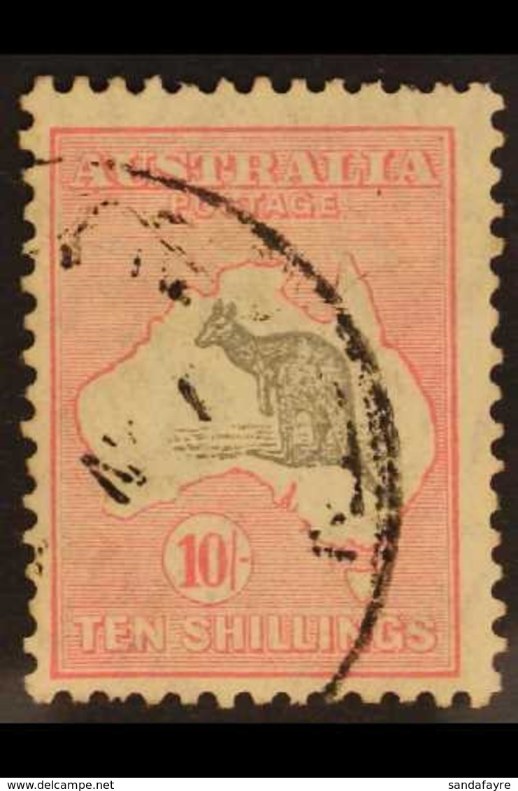 1931-36 10s Grey And Pink Kangaroo, Die II, SG 136, Fine Used. For More Images, Please Visit Http://www.sandafayre.com/i - Other & Unclassified