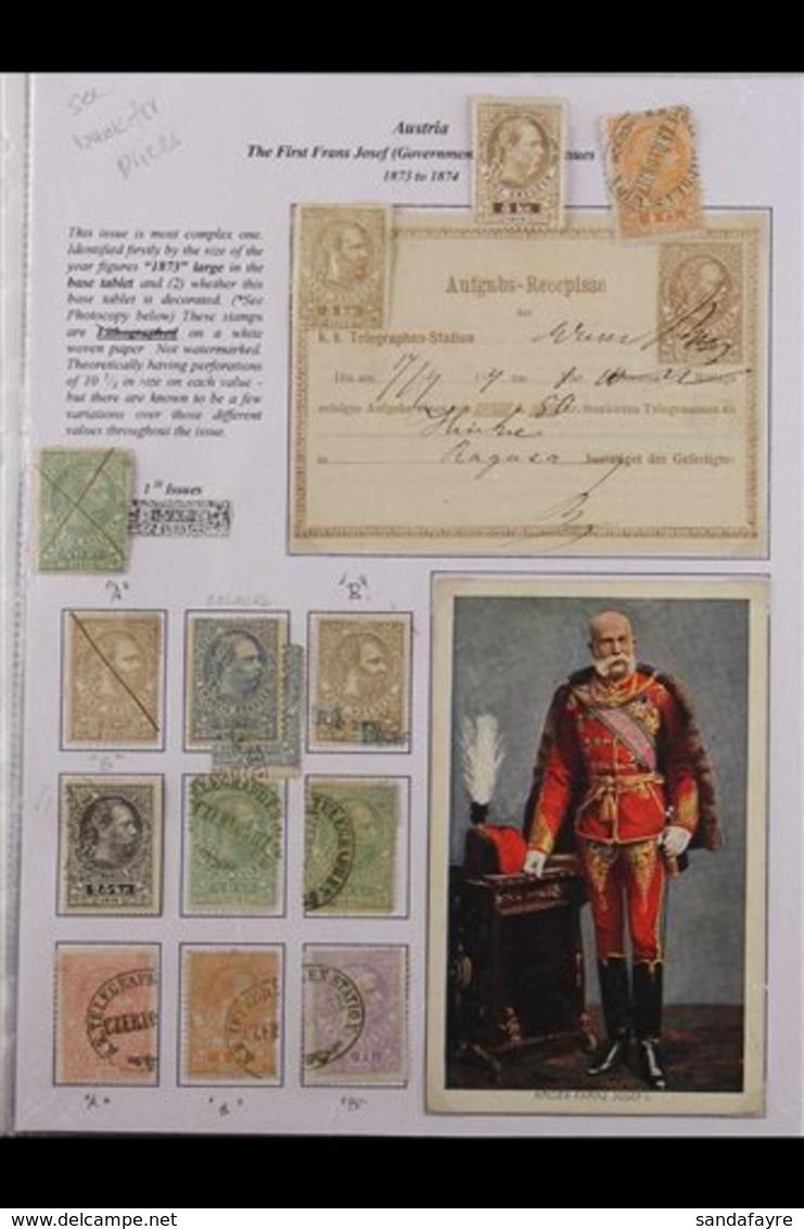 TELEGRAPH STAMPS & ITEMS, EXHIBITION COLLECTION Beautifully Displayed On 8 Exhibition- Style Pages (+ 2 Stock Pages) Dis - Andere & Zonder Classificatie