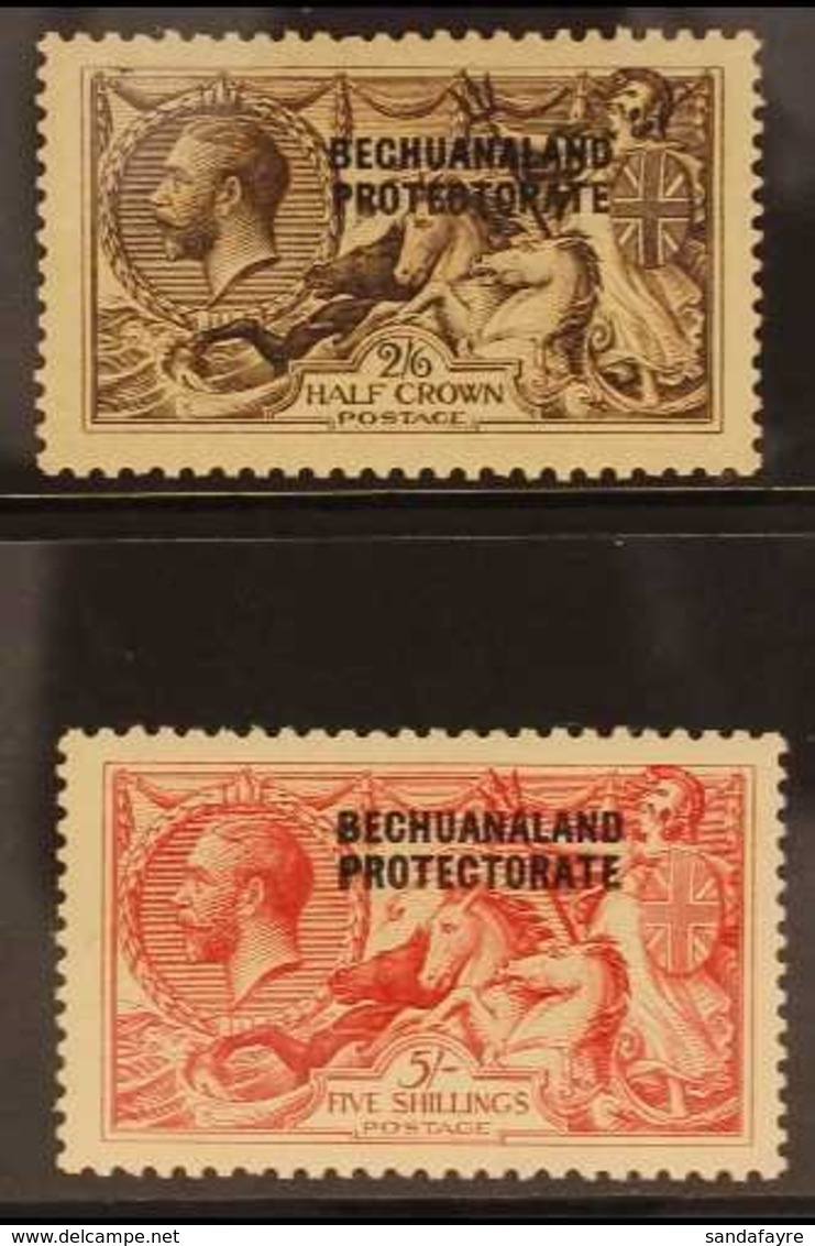 1920 - 3 2s 6d And 5s Bradbury Seahorses, SG 88/9, Very Fine , Well Centred Mint. (2 Stamps) For More Images, Please Vis - Andere & Zonder Classificatie