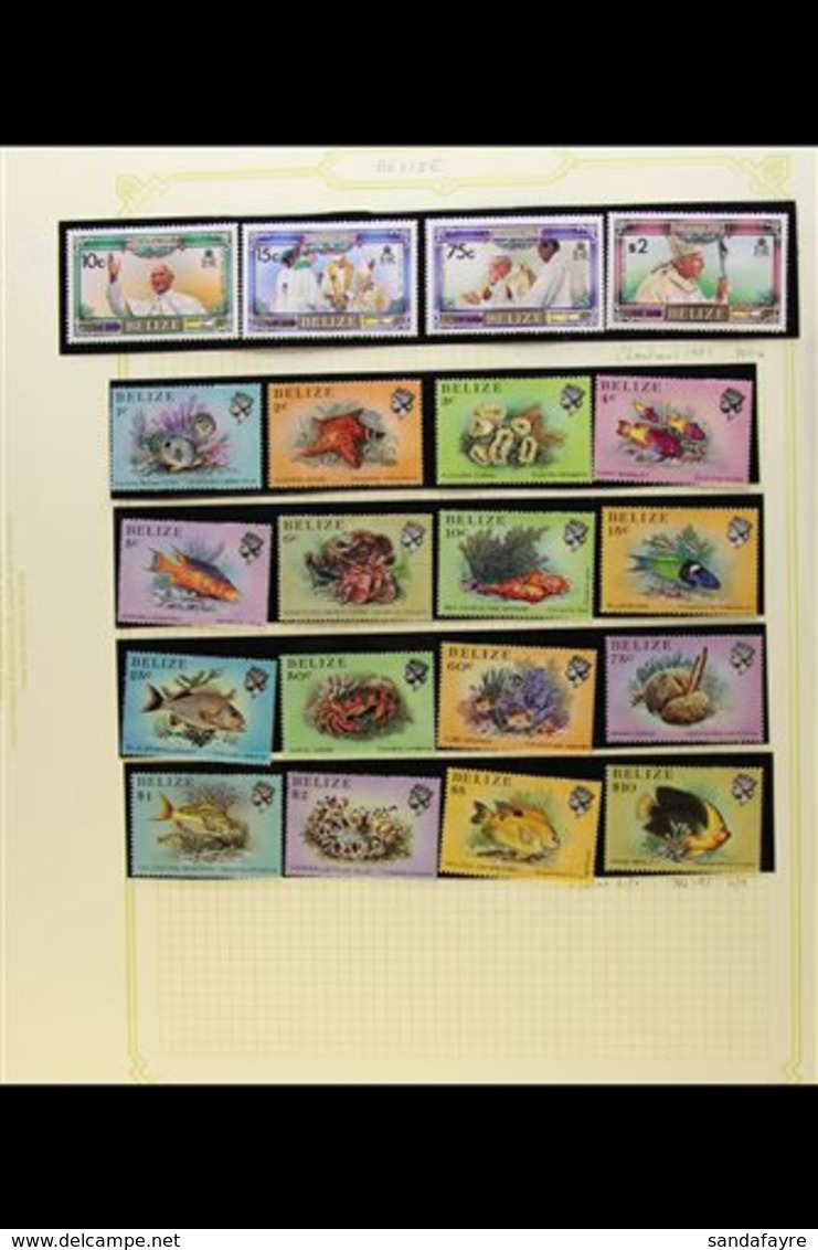 1984-2000 NEVER HINGED MINT COLLECTION An All Different Collection Which Includes 1984-88 Marine Life Defin Set, 1993 RA - Belize (1973-...)