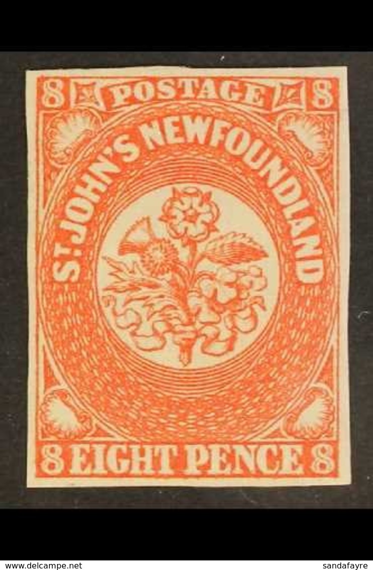 1857 8d Scarlet Vermilion, SG 8, Superb Mint Og With Good Clear Margins All Round And Lovely Rich Colour. For More Image - Other & Unclassified