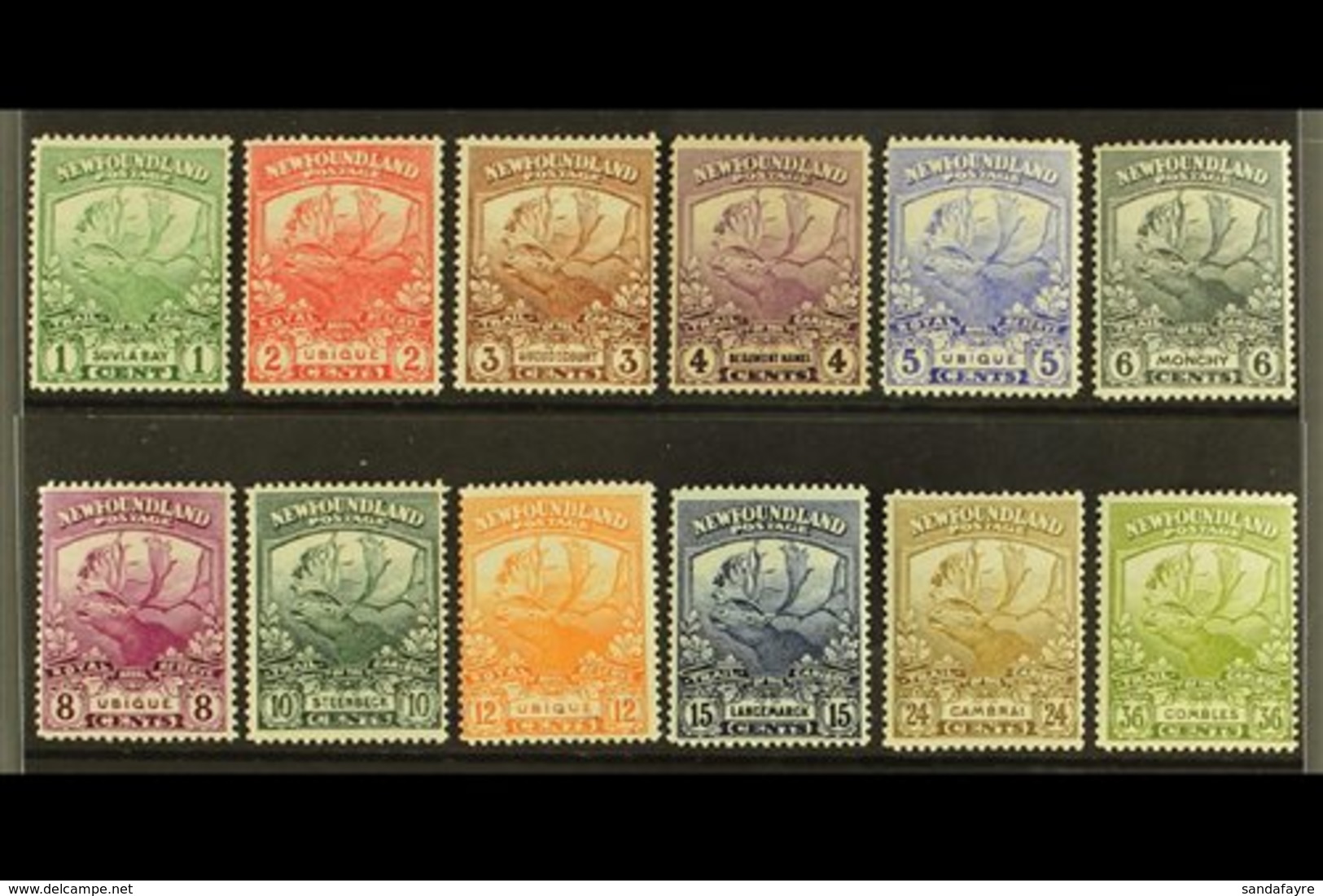1919 Newfoundland Contingent Complete Set, SG 130/41, Fine Fresh Mint. (12 Stamps) For More Images, Please Visit Http:// - Andere & Zonder Classificatie