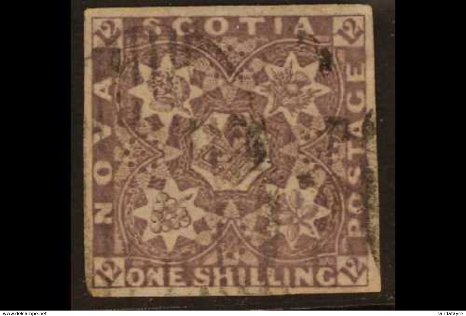 1851 1s Cold Violet, SG 7, Used With 4 Good Well- Balanced Margins. A Particularly Attractive Lightly- Cancelled Example - Autres & Non Classés