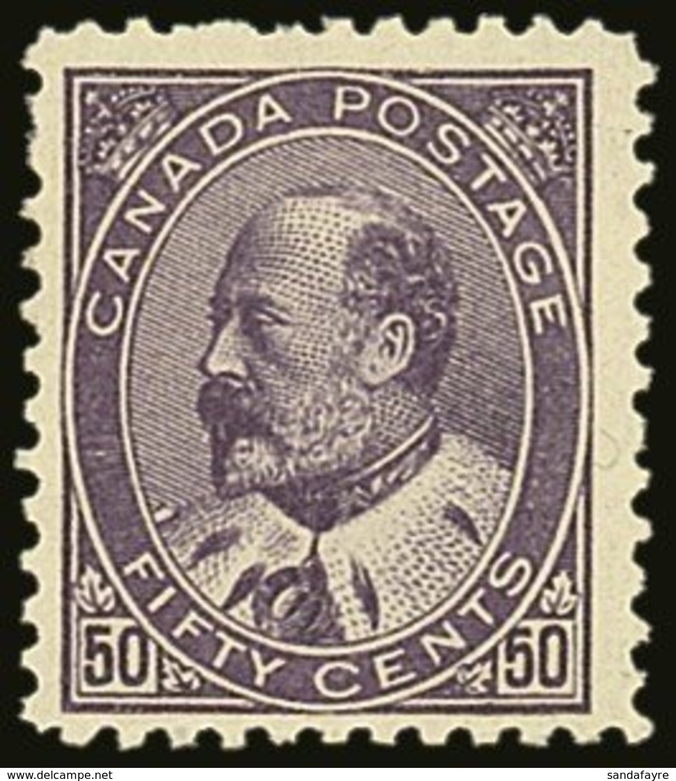 1903-12 KEVII 50c Deep Violet, SG 187, Fine Mint. Fresh And Attractive! For More Images, Please Visit Http://www.sandafa - Other & Unclassified