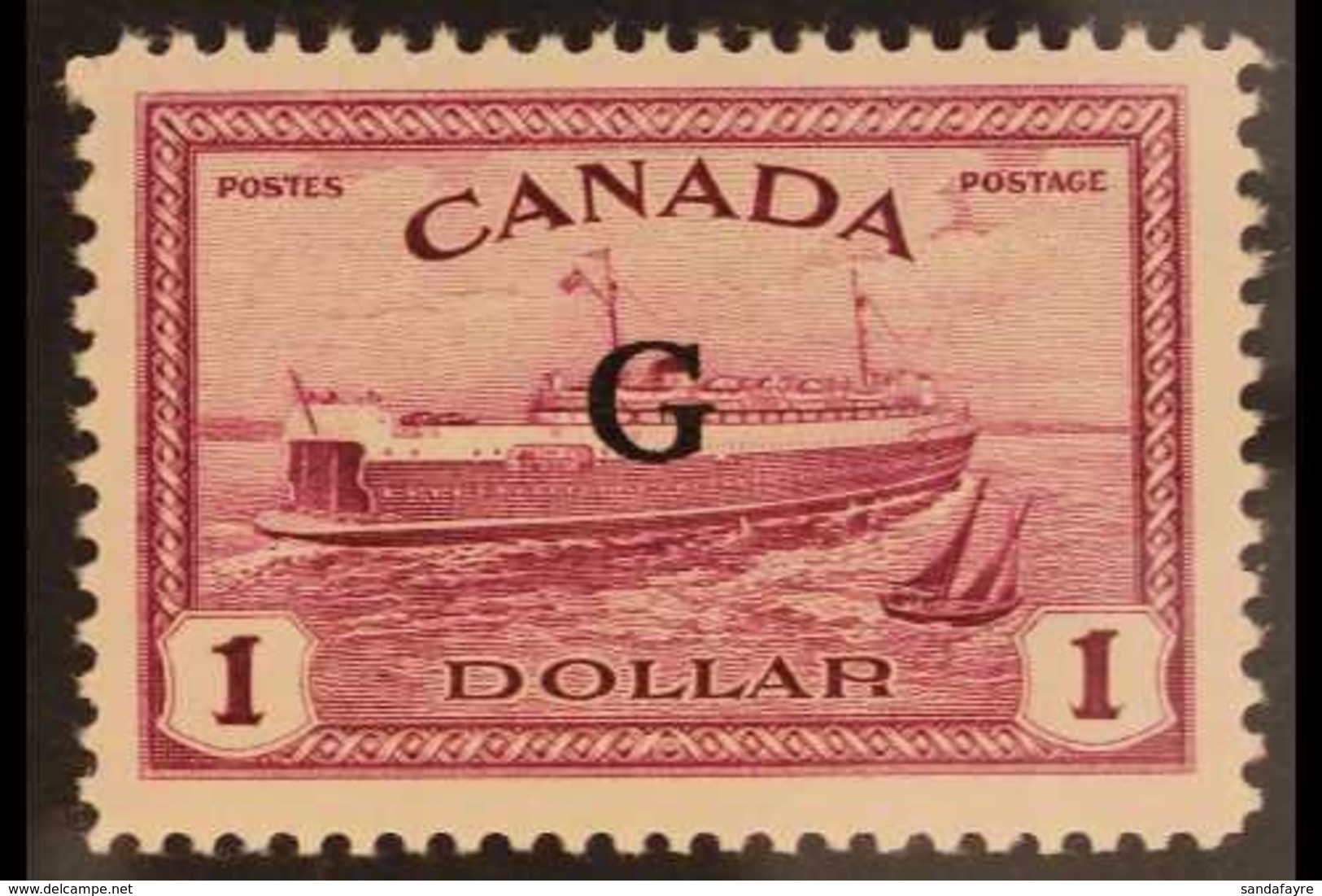 OFFICIAL 1950-52 $1 Purple With "G" Overprint, SG O189, Never Hinged Mint. For More Images, Please Visit Http://www.sand - Other & Unclassified